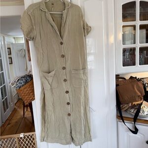 Free People Olive Midi Dress